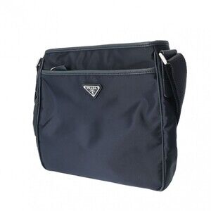 Prada Shoulder Blue Nylon Bag Navy
